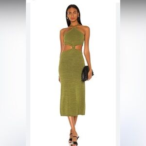 Cult Gaia Cameron Knit Dress Olive